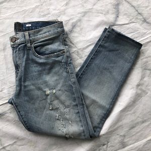 J. Brand Mens Light Blue Slim Fit Distressed Jeans